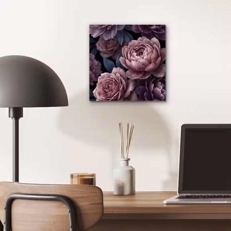 Aluminium schilderij - Bloemen - Patroon - Donker - Botanisch - Paars — 6