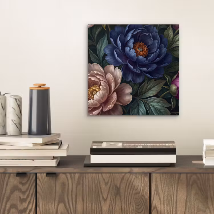 Aluminium schilderij - Bloemen - Vlinder - Natuur - Modern - Paars — 2