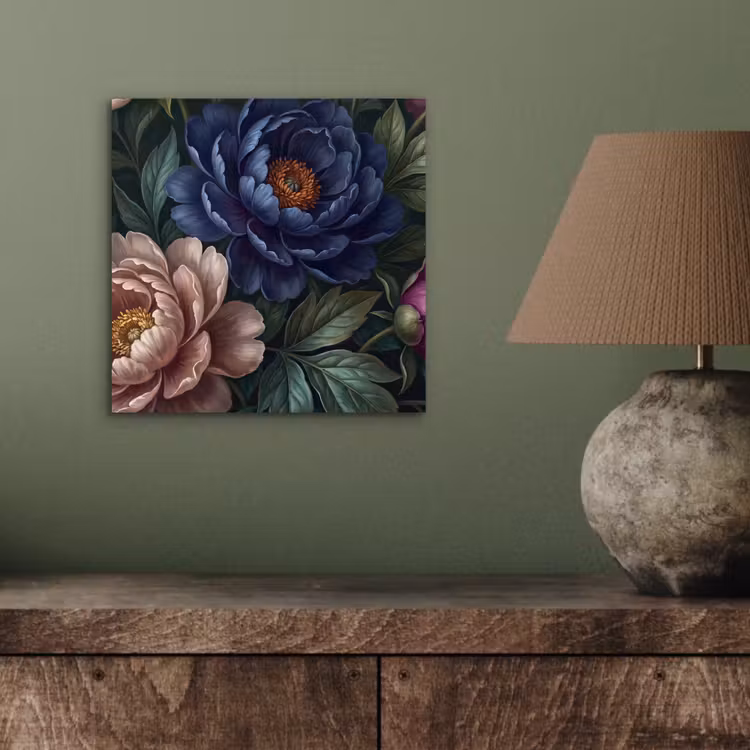 Aluminium schilderij - Bloemen - Vlinder - Natuur - Modern - Paars — 3