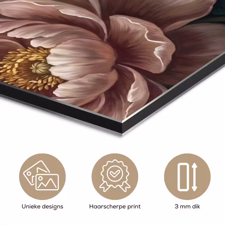 Aluminium schilderij - Bloemen - Vlinder - Natuur - Modern - Paars — 7