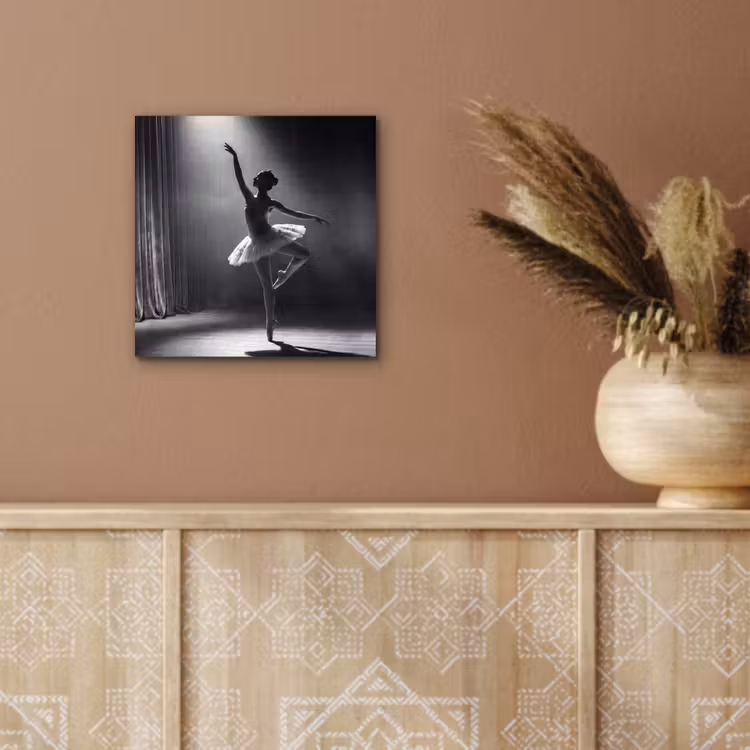 Aluminium schilderij - Danser - Podium - Zwart-wit - Kunst - Klassiek — 5