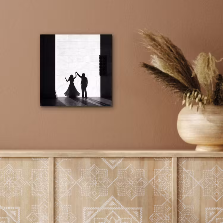 Aluminium schilderij - Mensen - Schaduw - Dans - Zwart-wit - Liefde — 5
