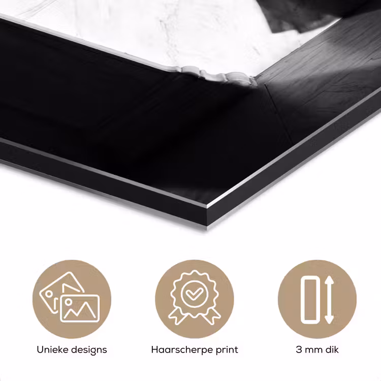 Aluminium schilderij - Mensen - Schaduw - Dans - Zwart-wit - Liefde — 7