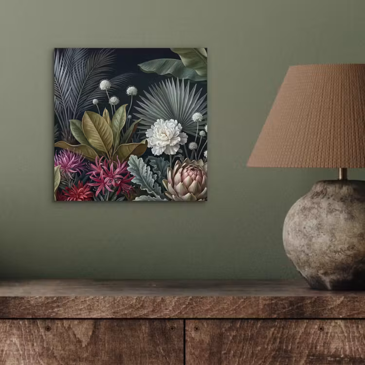 Aluminium schilderij - Planten - Tropisch - Botanisch - Donker - Groen — 3