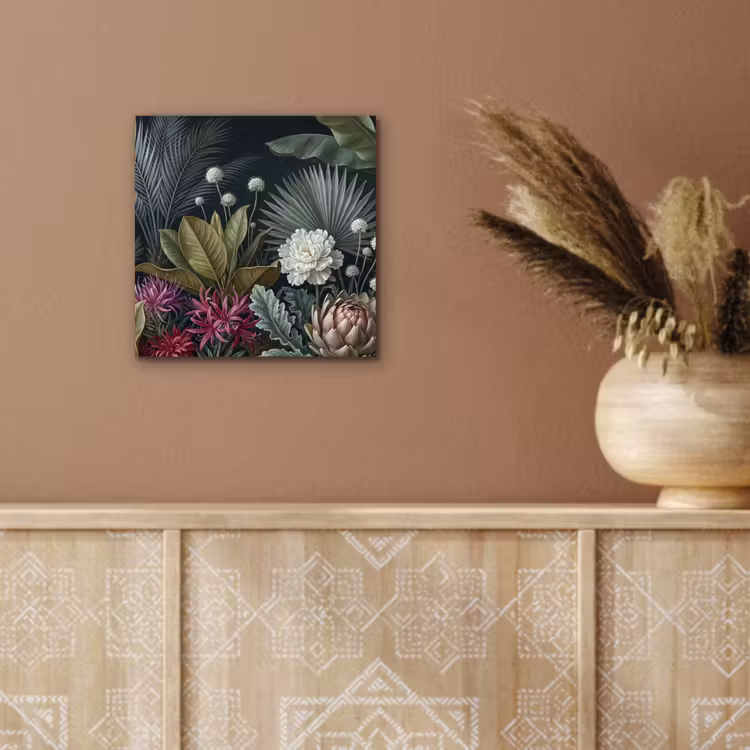 Aluminium schilderij - Planten - Tropisch - Botanisch - Donker - Groen — 5