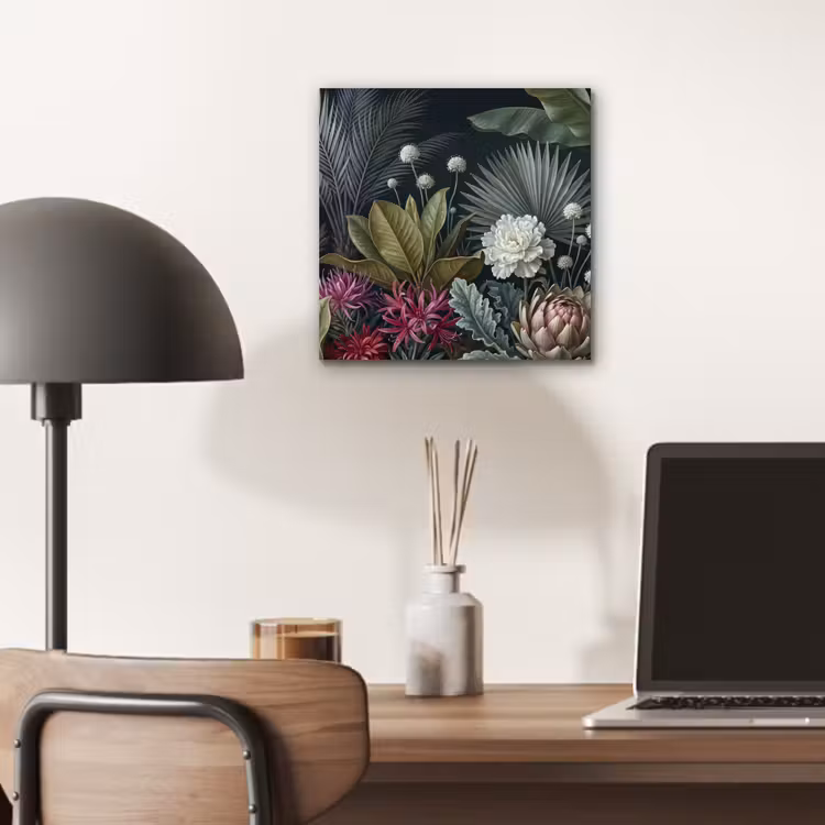 Aluminium schilderij - Planten - Tropisch - Botanisch - Donker - Groen — 6
