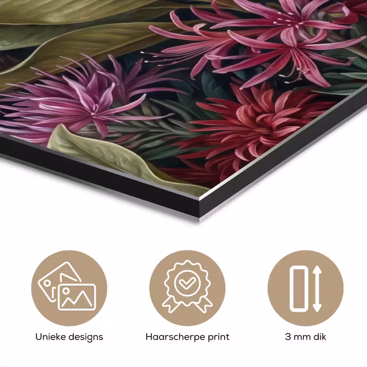 Aluminium schilderij - Planten - Tropisch - Botanisch - Donker - Groen — 7