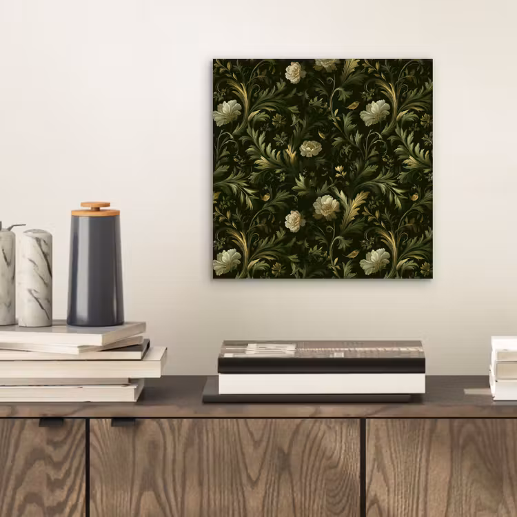 Aluminium schilderij - Botanisch - Naadloos - Bloemen — 2