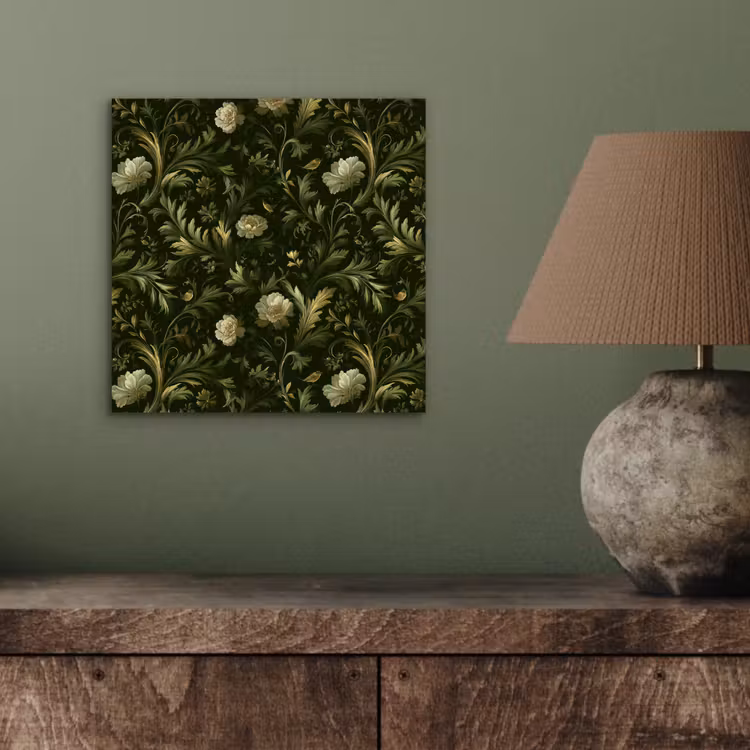 Aluminium schilderij - Botanisch - Naadloos - Bloemen — 3