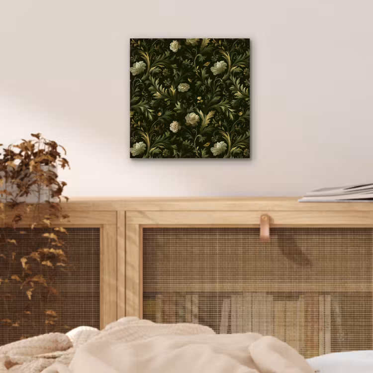 Aluminium schilderij - Botanisch - Naadloos - Bloemen — 4