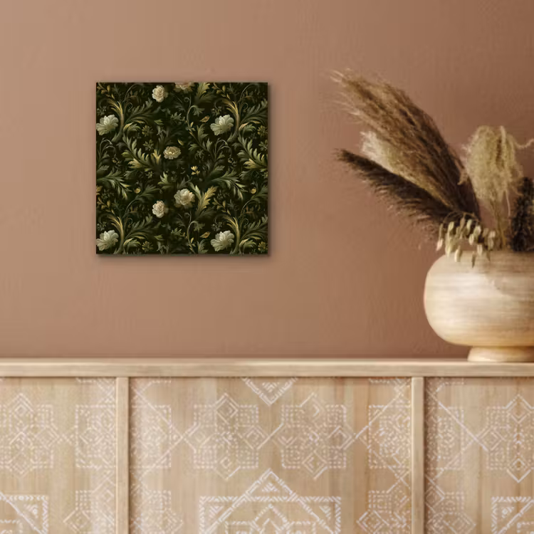 Aluminium schilderij - Botanisch - Naadloos - Bloemen — 5