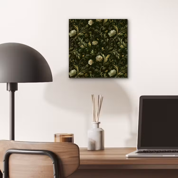 Aluminium schilderij - Botanisch - Naadloos - Bloemen — 6