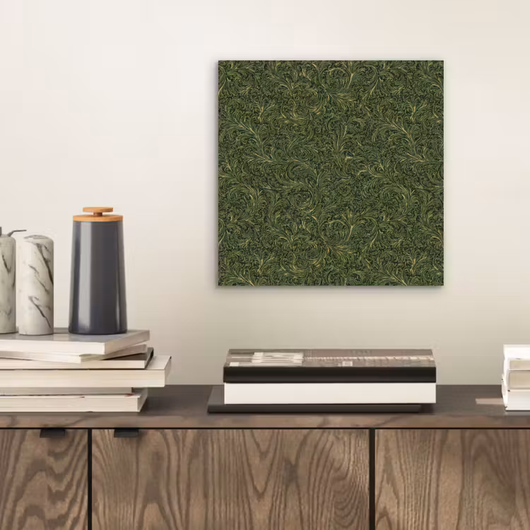 Aluminium schilderij - Donker - Groen - Krullend - Botanisch — 2