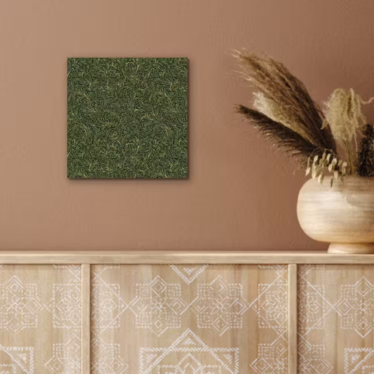 Aluminium schilderij - Donker - Groen - Krullend - Botanisch — 5