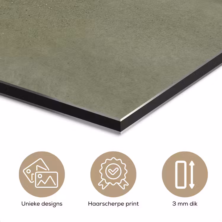Aluminium schilderij - Textuur - Betonlook - Achtergrond - Modern - Groen — 7