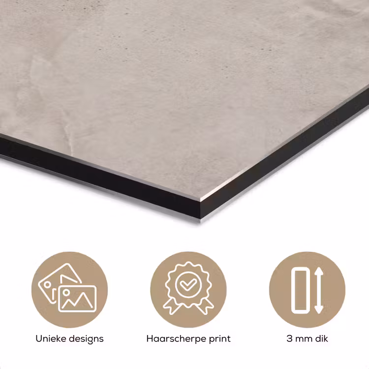 Aluminium schilderij - Textuur - Wand - Modern - Beige - Abstract — 7