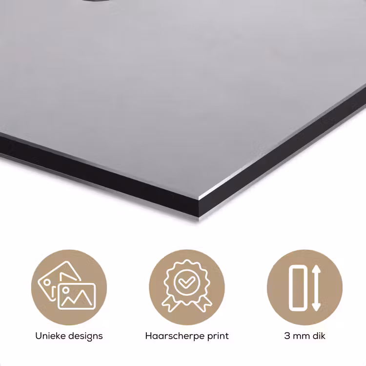 Aluminium schilderij - Vrouw - Profiel - Mensen - Zwart-wit — 7