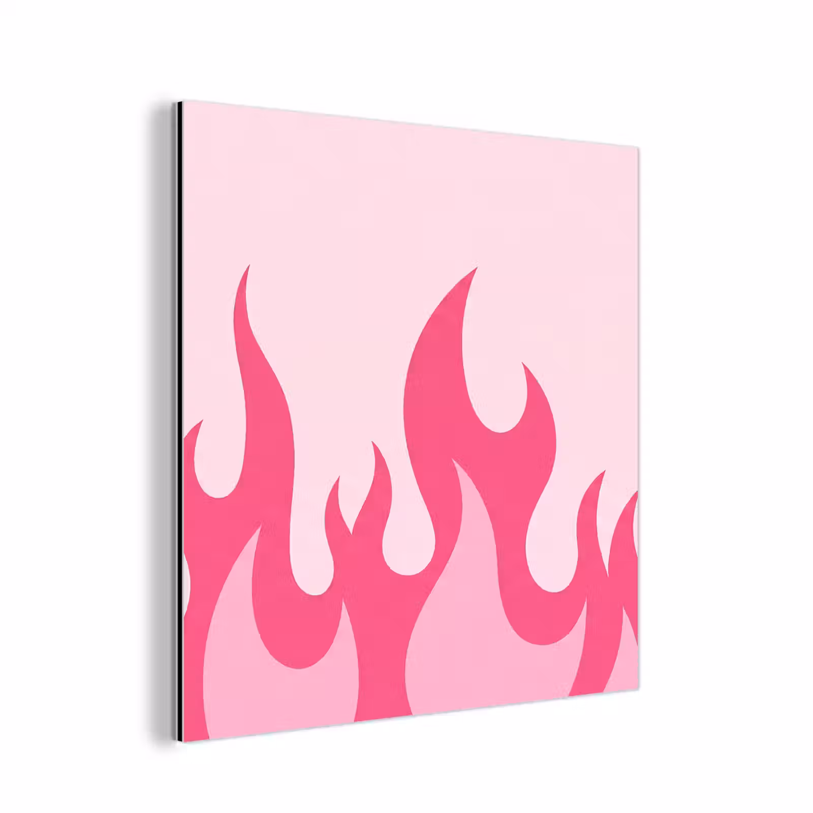 Aluminium schilderij - Vlammen - Patroon - Abstract - Modern - Roze — 1