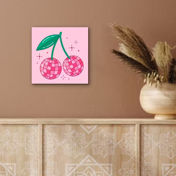 Aluminium schilderij - Decoratie - Disco-bal - Feest - Roze — 5