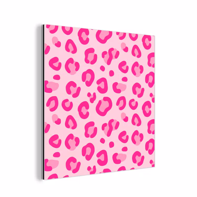 Aluminium schilderij - Dierenprint - Patroon - Abstract - Modern - Roze — 1