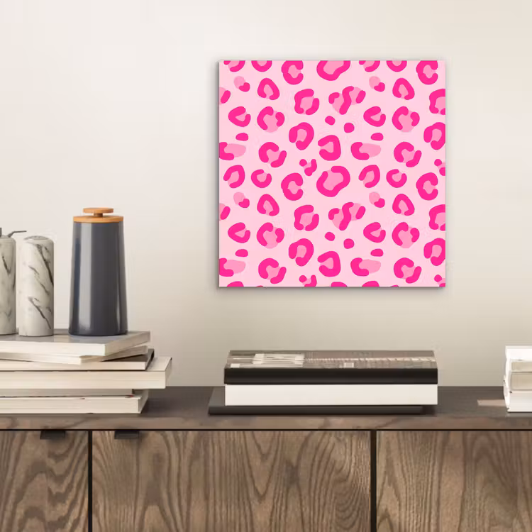 Aluminium schilderij - Dierenprint - Patroon - Abstract - Modern - Roze — 2