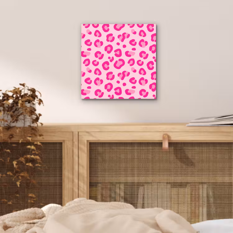 Aluminium schilderij - Dierenprint - Patroon - Abstract - Modern - Roze — 4