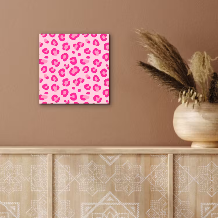 Aluminium schilderij - Dierenprint - Patroon - Abstract - Modern - Roze — 5