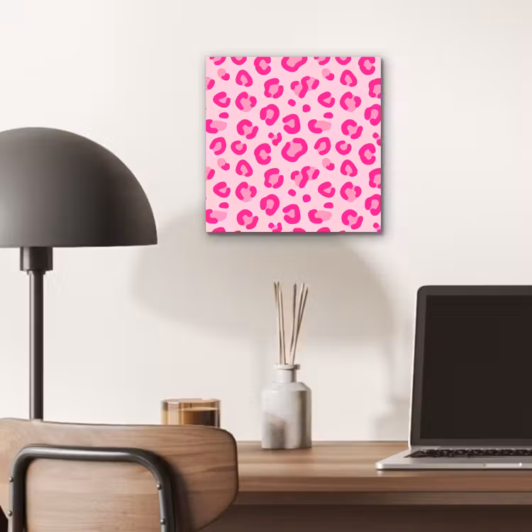Aluminium schilderij - Dierenprint - Patroon - Abstract - Modern - Roze — 6