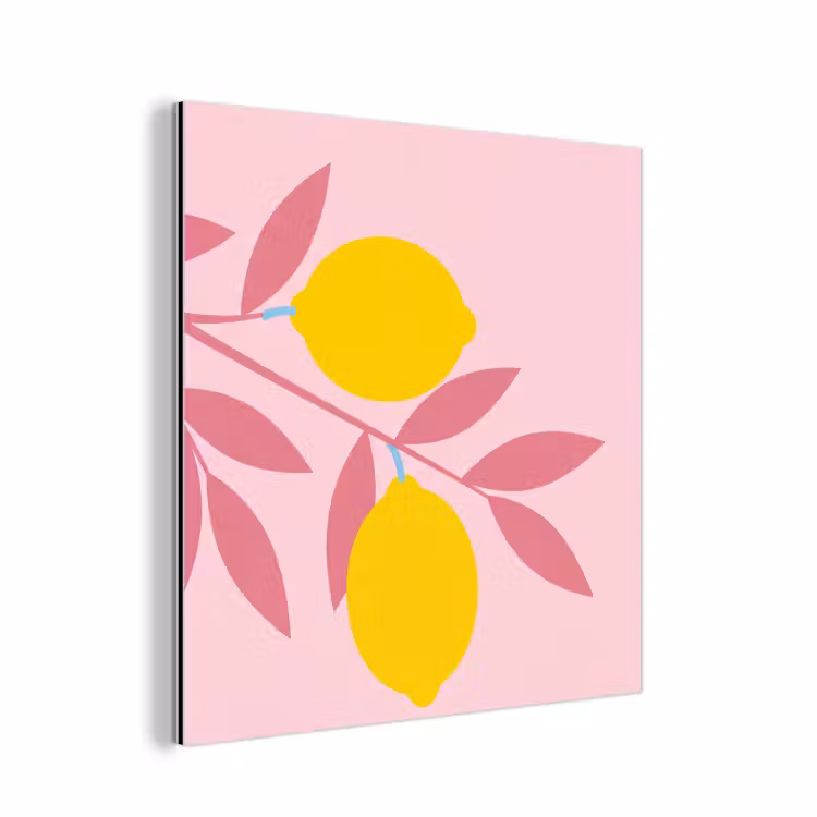 Aluminium schilderij - Fruit - Tak - Natuur - Abstract - Roze — 1