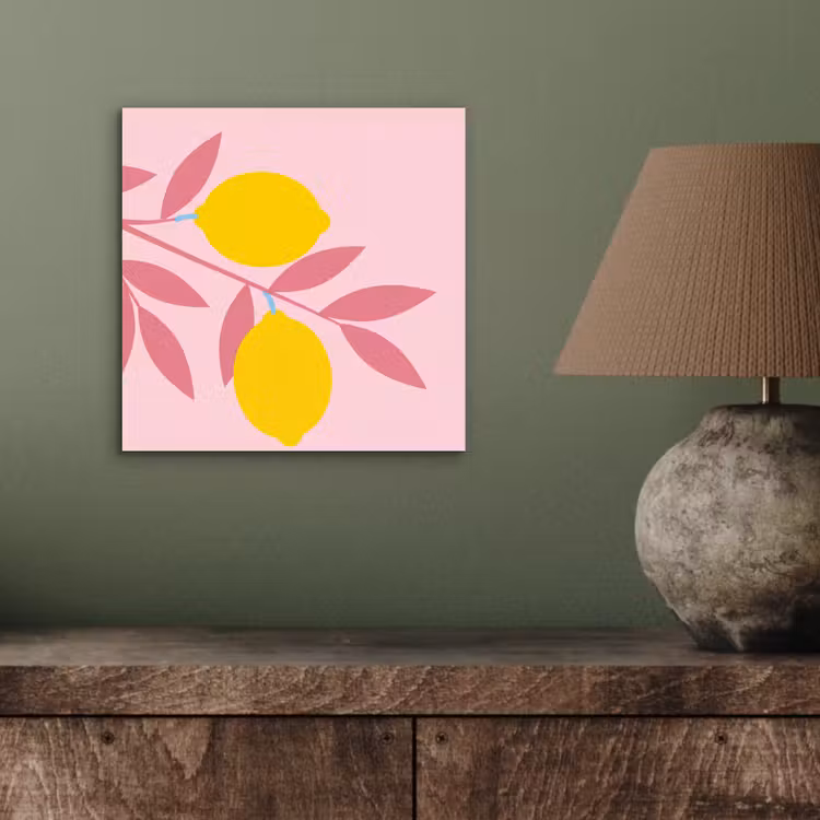 Aluminium schilderij - Fruit - Tak - Natuur - Abstract - Roze — 3