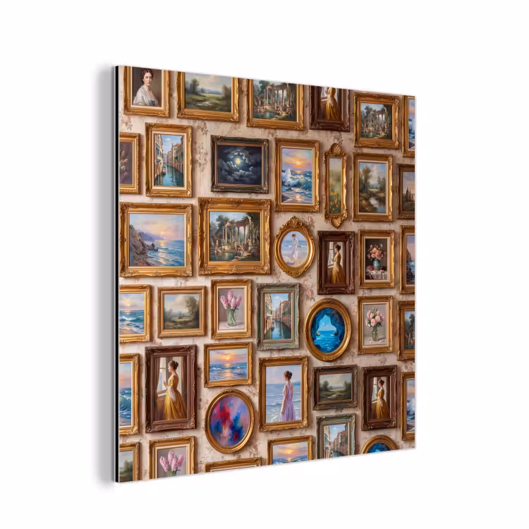 Aluminium schilderij - Interieur - Kunst - Collectie - Klassiek - Goud — 1
