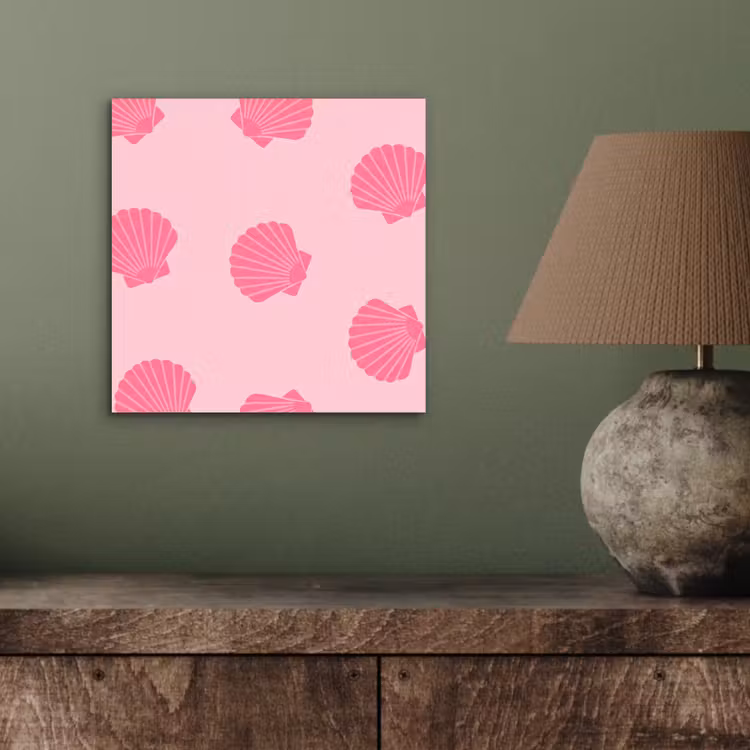 Aluminium schilderij - Schelp - Patroon - Zee - Modern - Roze — 3