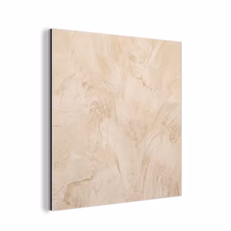 Aluminium schilderij - Textuur - Patroon - Abstract - Modern - Beige — 1