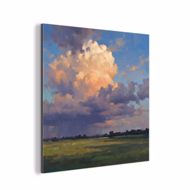 Aluminium schilderij - Lucht - Wolken - Landschap - Modern - Oranje — 1