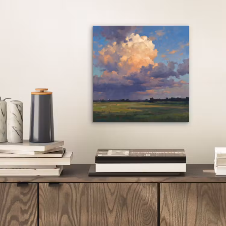 Aluminium schilderij - Lucht - Wolken - Landschap - Modern - Oranje — 2