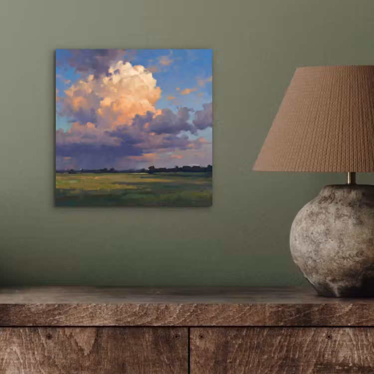 Aluminium schilderij - Lucht - Wolken - Landschap - Modern - Oranje — 3
