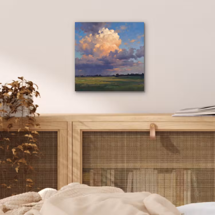 Aluminium schilderij - Lucht - Wolken - Landschap - Modern - Oranje — 4