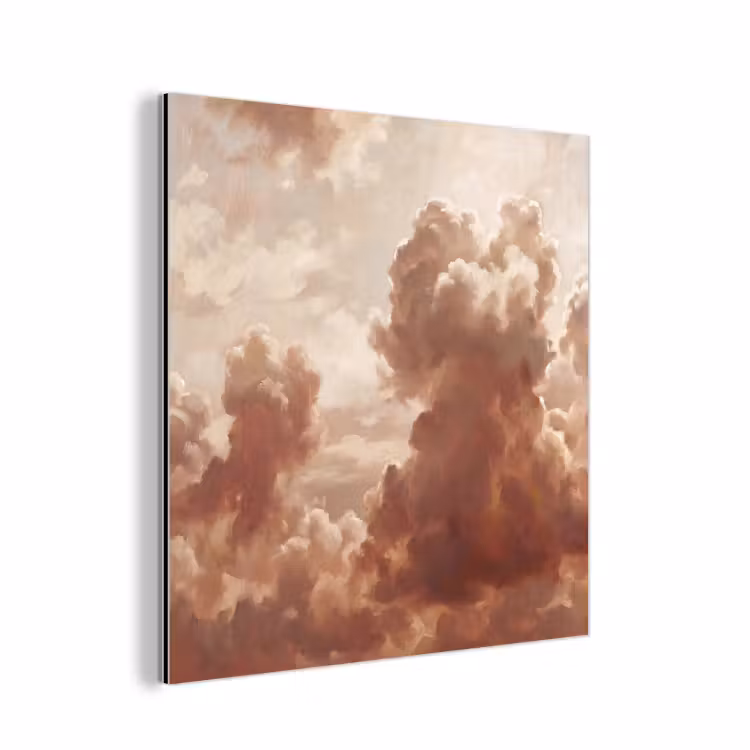 Aluminium schilderij - Wolken - Lucht - Natuur - Modern - Bruin — 1