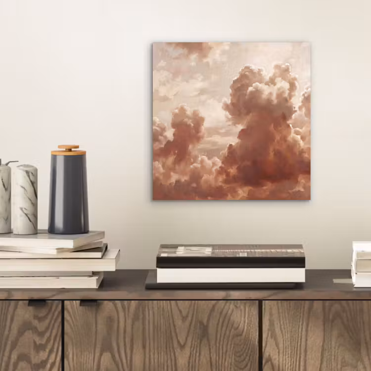 Aluminium schilderij - Wolken - Lucht - Natuur - Modern - Bruin — 2