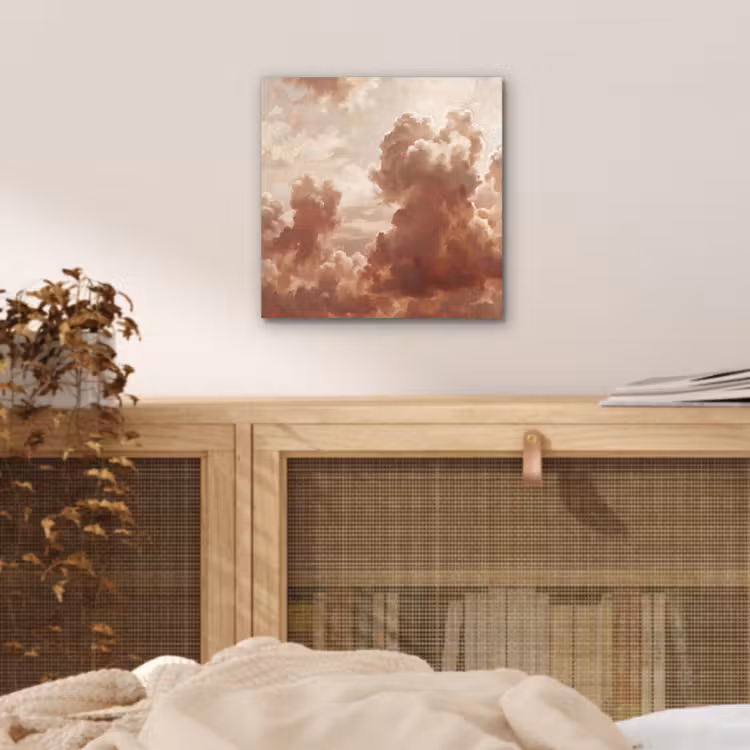 Aluminium schilderij - Wolken - Lucht - Natuur - Modern - Bruin — 4