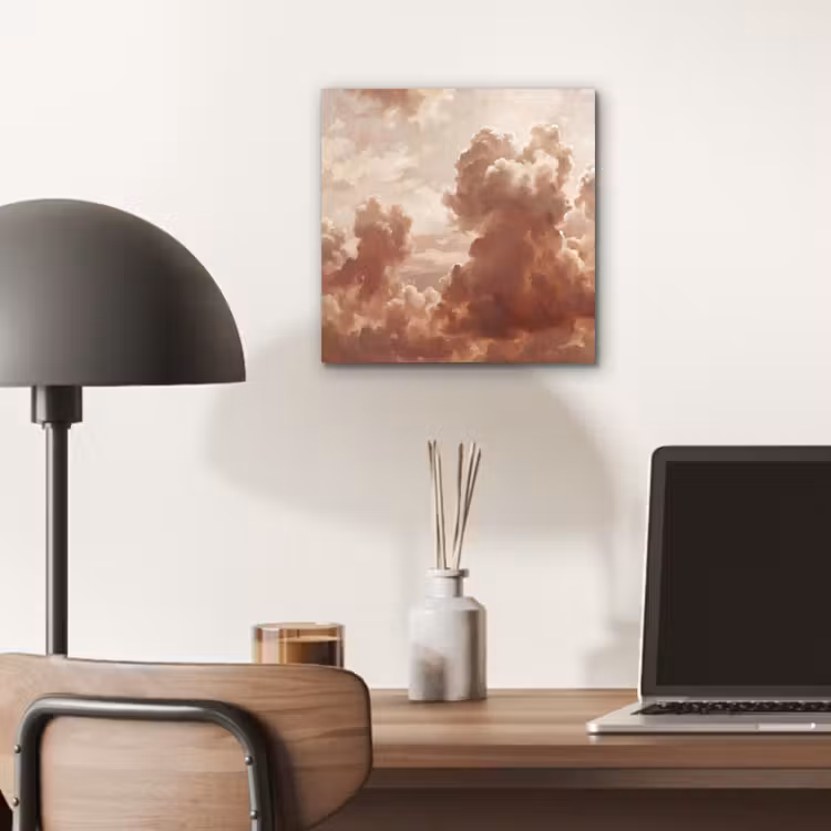 Aluminium schilderij - Wolken - Lucht - Natuur - Modern - Bruin — 6