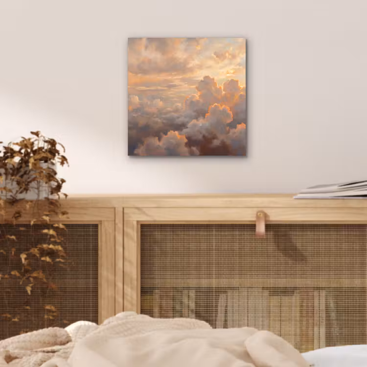 Aluminium schilderij - Wolken - Zonsondergang - Natuur - Abstract - Goud — 4
