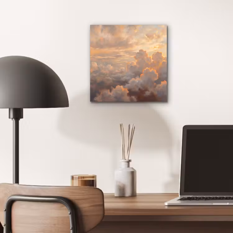 Aluminium schilderij - Wolken - Zonsondergang - Natuur - Abstract - Goud — 6