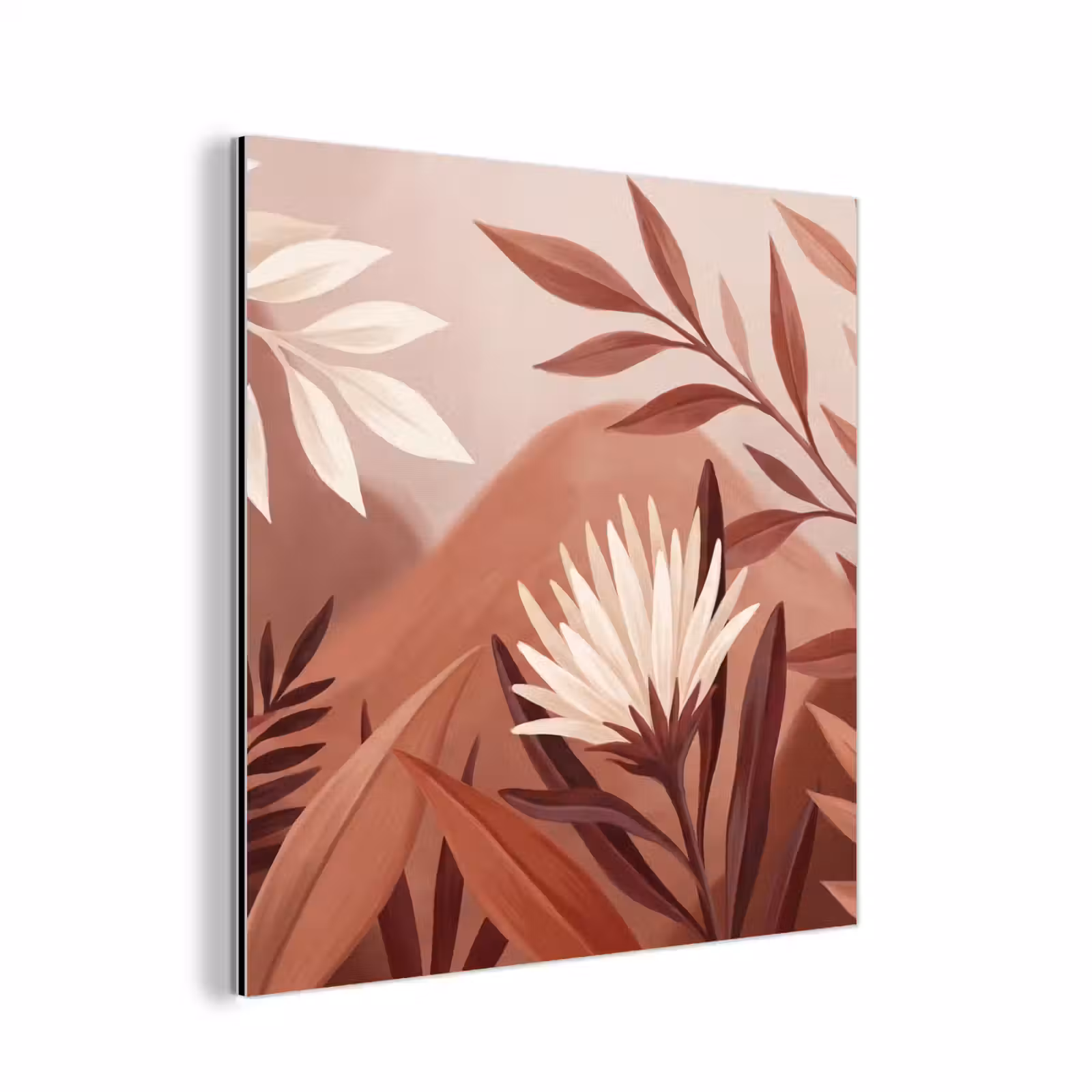 Aluminium schilderij - Planten - Bladeren - Botanisch - Modern - Bruin — 1