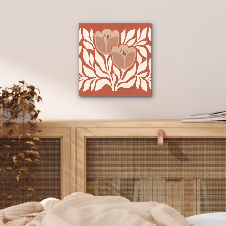 Aluminium schilderij - Bloemen - Abstract - Modern - Beige - Natuur — 4