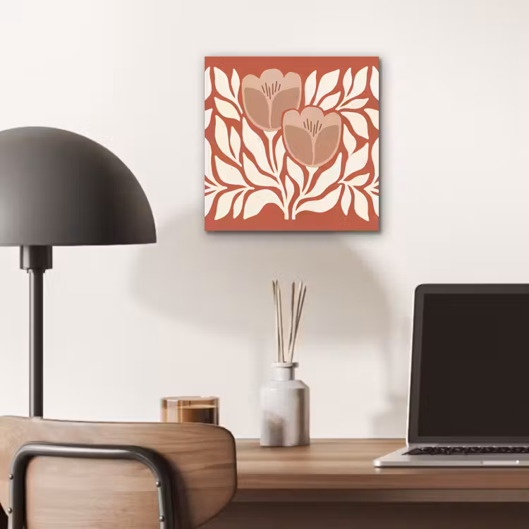 Aluminium schilderij - Bloemen - Abstract - Modern - Beige - Natuur — 6