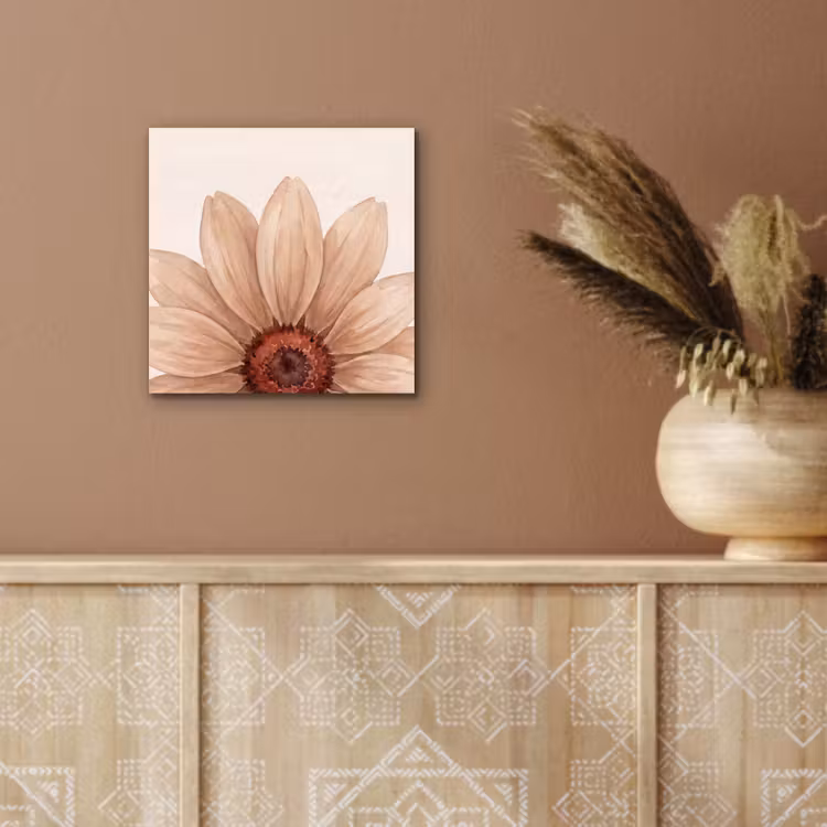Aluminium schilderij - Bloemen - Bloemblad - Natuur - Aquarel - Beige — 5