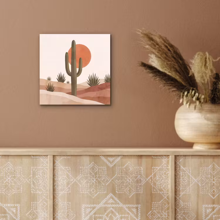 Aluminium schilderij - Cactus - Duinen - Modern - Landschap - Groen — 5