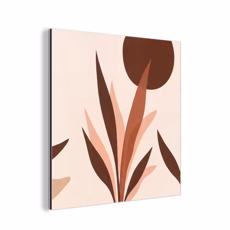 Aluminium schilderij - Planten - Abstract - Natuur - Bruin — 1