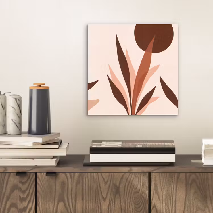 Aluminium schilderij - Planten - Abstract - Natuur - Bruin — 2